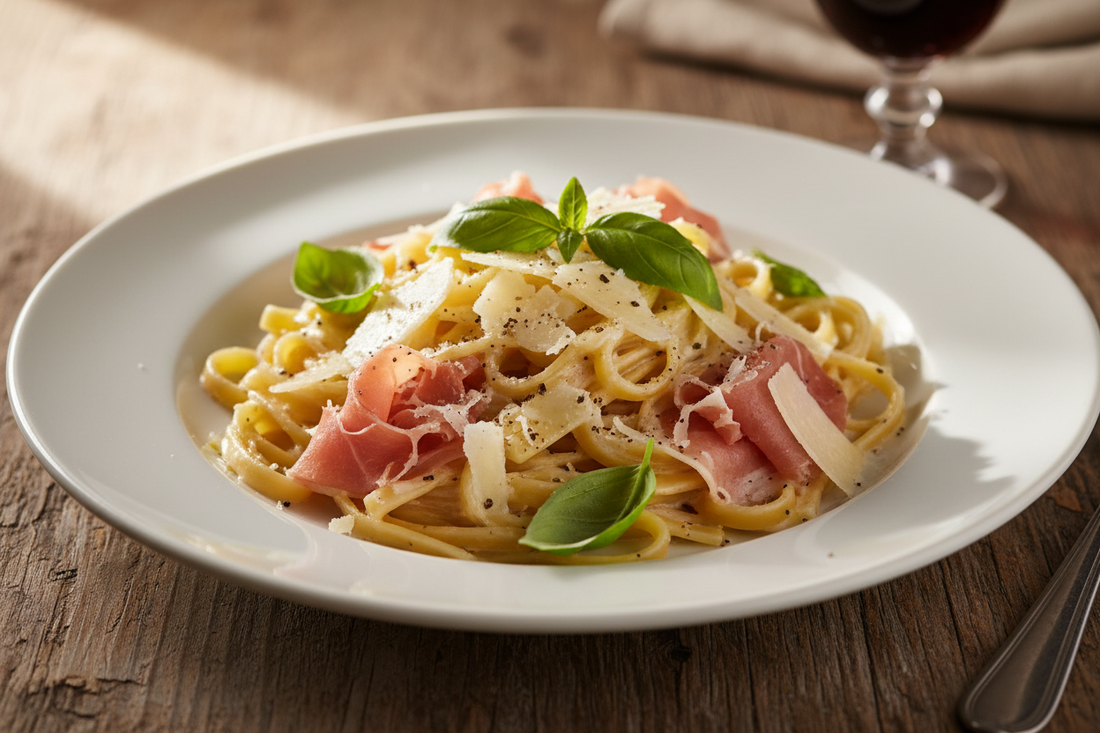 Pasta Prosciutto Parmesan — Signature Apheliazone Recipe
