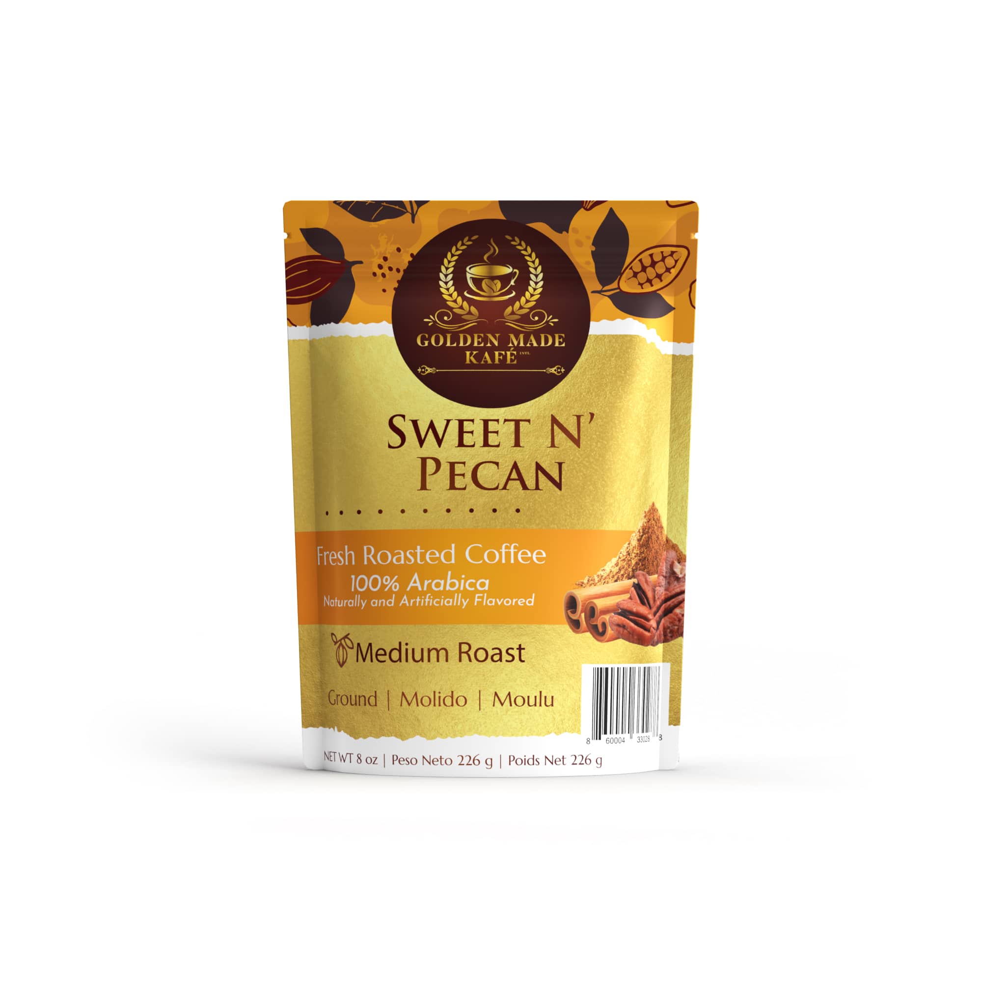 8oz PREMIUM GROUND COFFEE - SWEET N’ PECAN