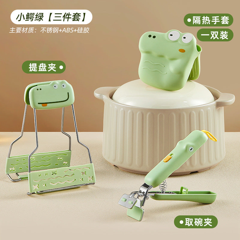 Anti-scald clamps, bowl clamps, anti-hot hand clamps for kitchen use to clamp plates, steamed vegetables, stainless steel plates, bowls, and artifacts are non-slip