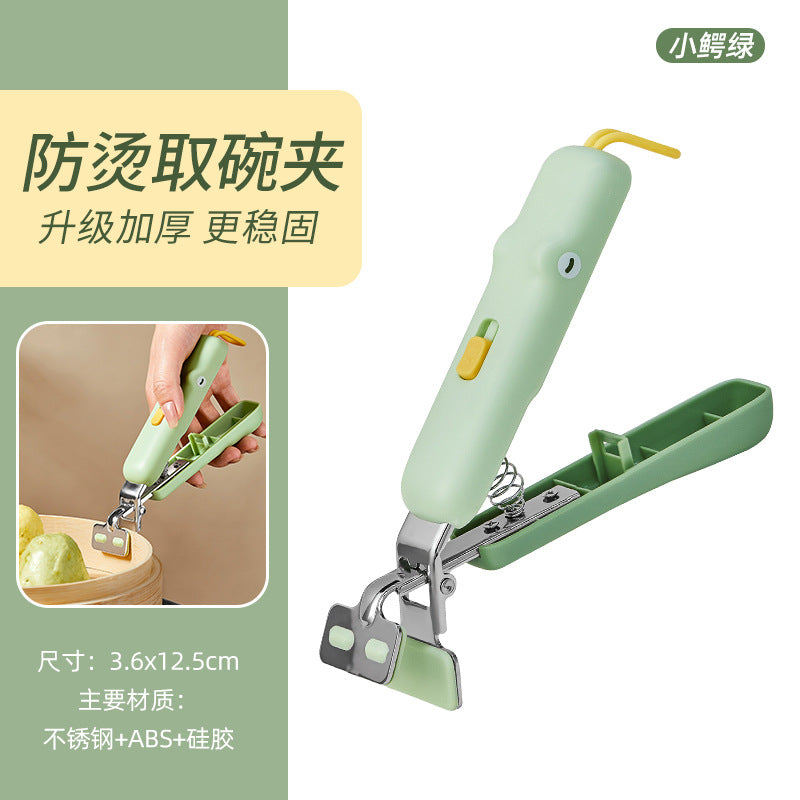Anti-scald clamps, bowl clamps, anti-hot hand clamps for kitchen use to clamp plates, steamed vegetables, stainless steel plates, bowls, and artifacts are non-slip