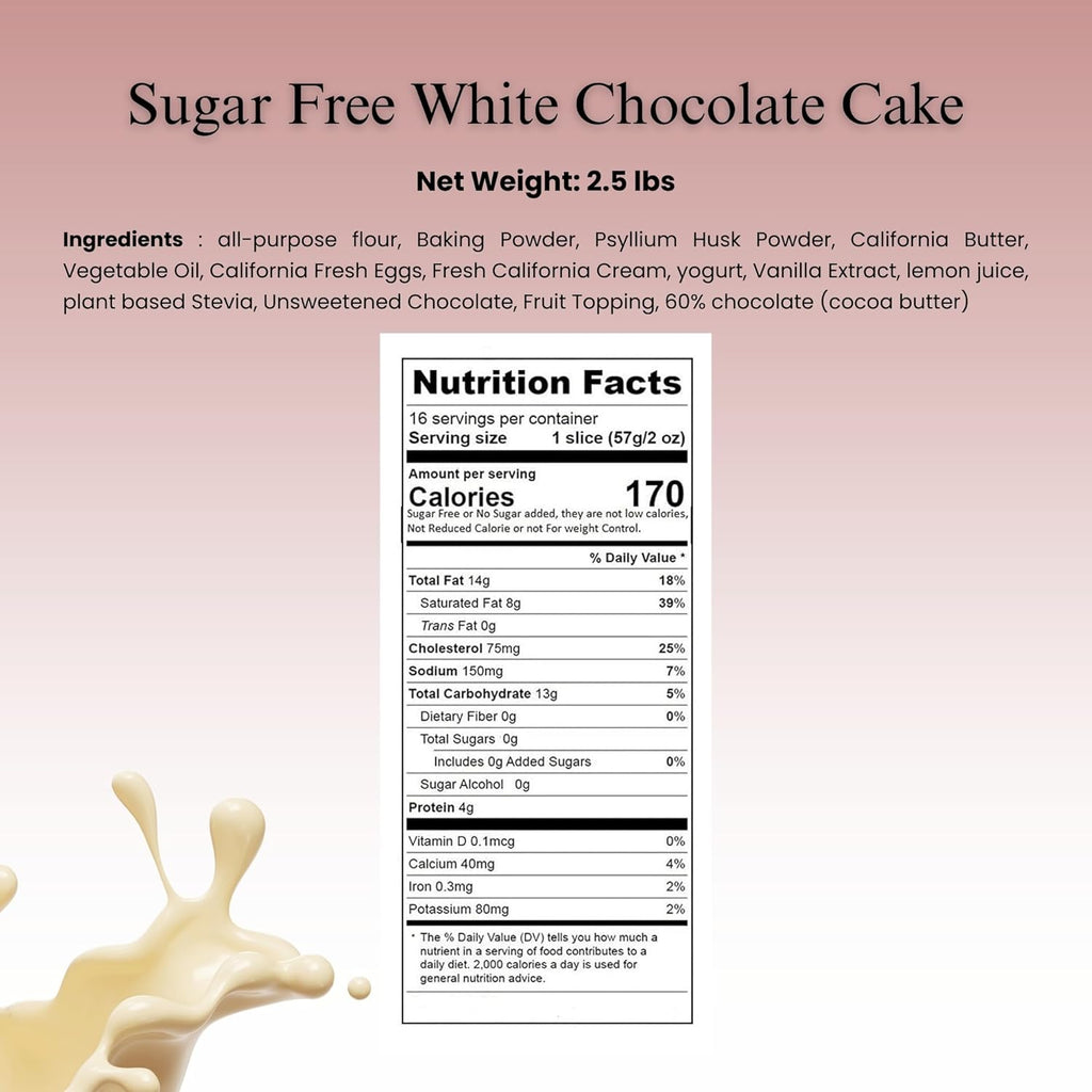 Andy Anand Sugar Free Swedish Strawberry Cream Cake (Jordgubbstårta), 2.5 lbs – Diabetic Friendly, No Sugar Added, Fresh Strawberries & Whipped Cream, Traditional Scandinavian Celebration Dessert
