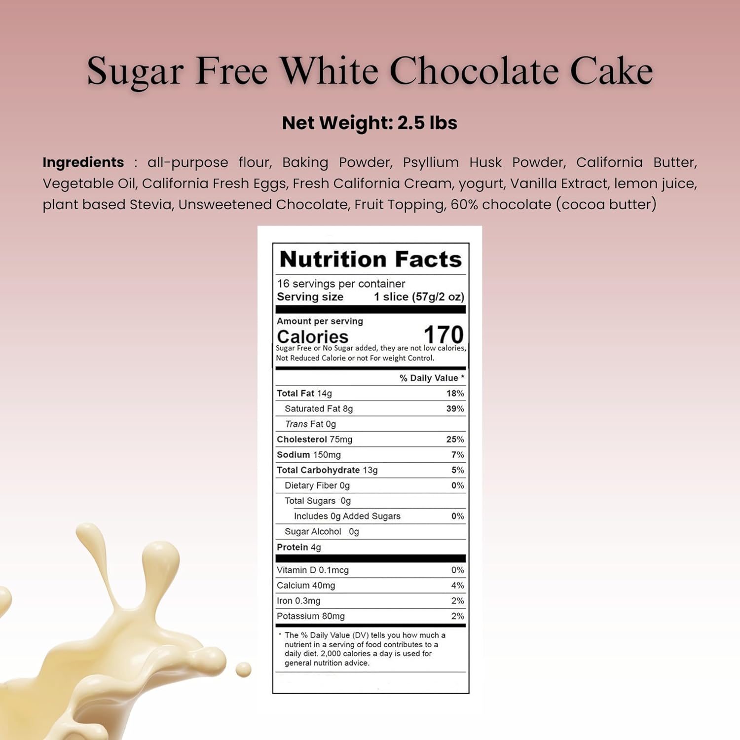 Andy Anand Sugar Free Swedish Strawberry Cream Cake (Jordgubbstårta), 2.5 lbs – Diabetic Friendly, No Sugar Added, Fresh Strawberries & Whipped Cream, Traditional Scandinavian Celebration Dessert