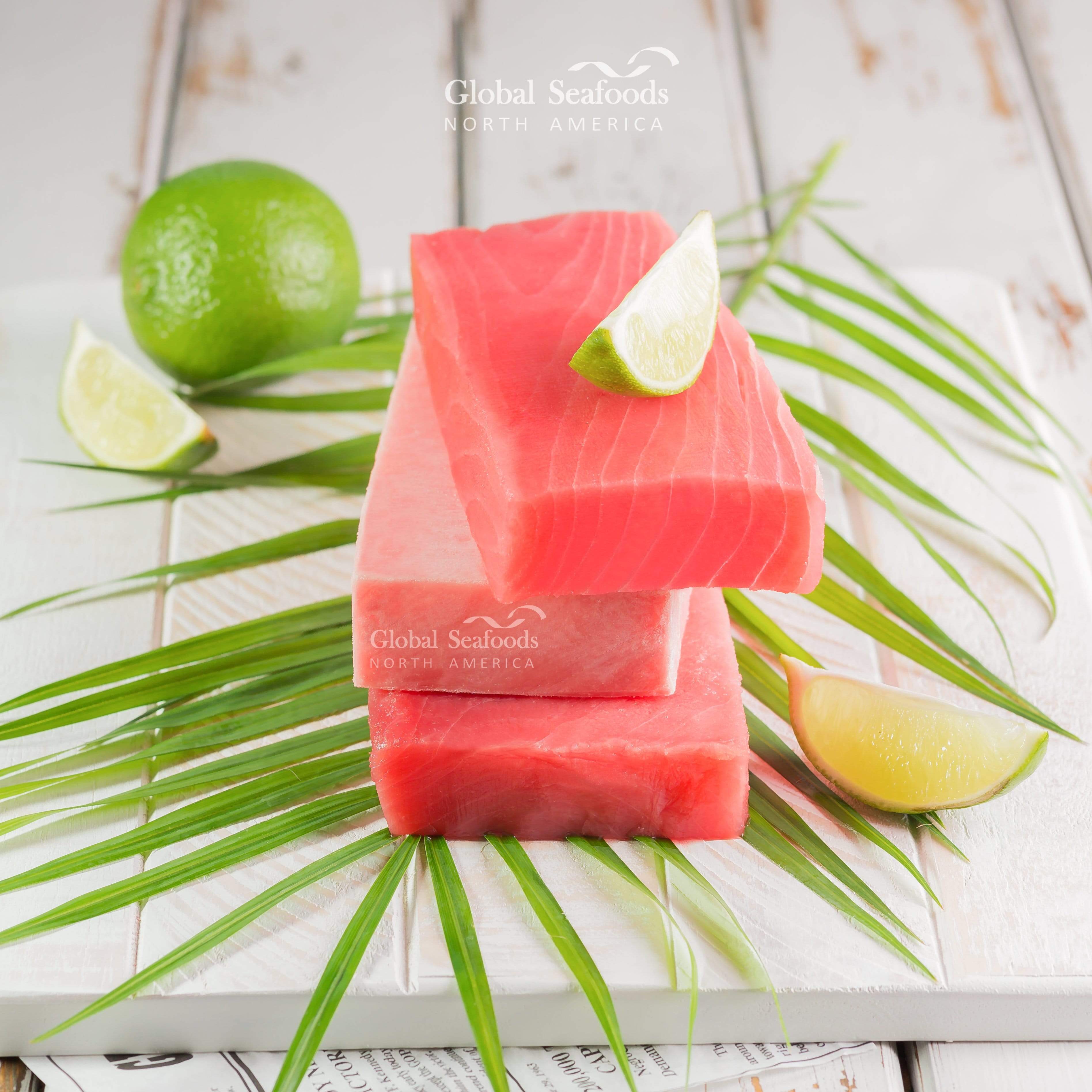 Yellowfin Saku Tuna Blocks (Ahi) – High-Quality Seafood by Global Seafoods