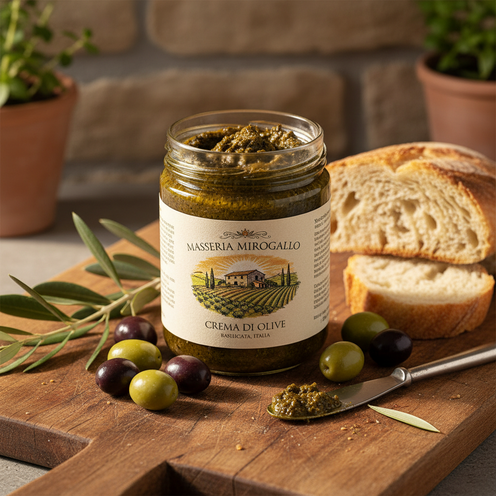 Olive Spread Produced by: Masseria Mirogallo  in Basilicata, Italy