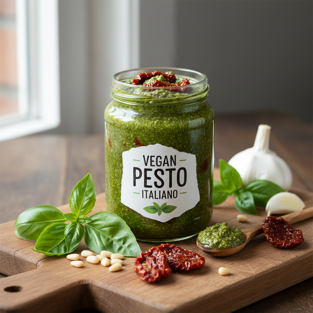 Vegan Pesto Italiano (Basil Pesto with Sundried Tomatoes)